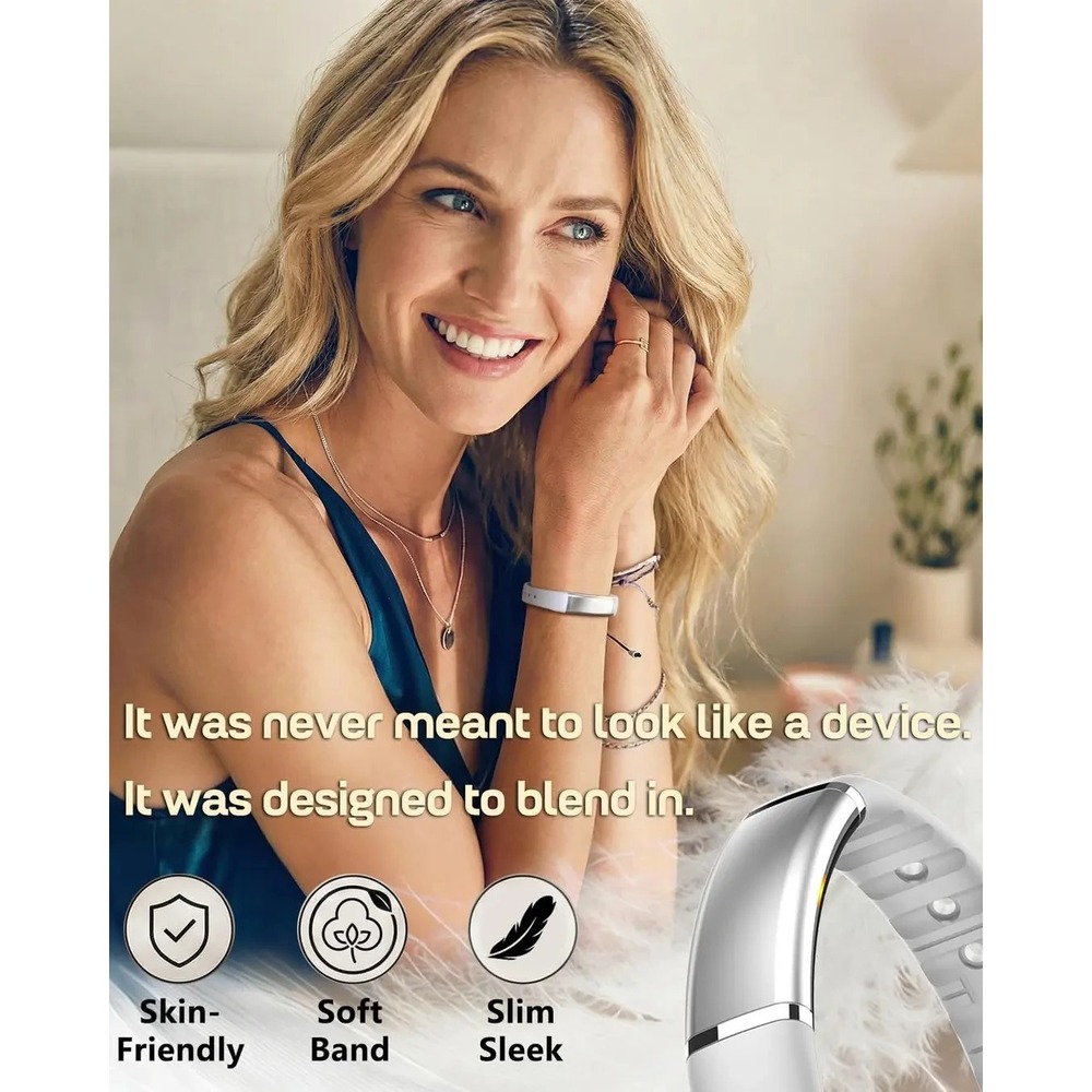 FITVII Screenless Activity Tracker Heart Rate & Sleep Monitor Silver Android iOS - Picture 5 of 5